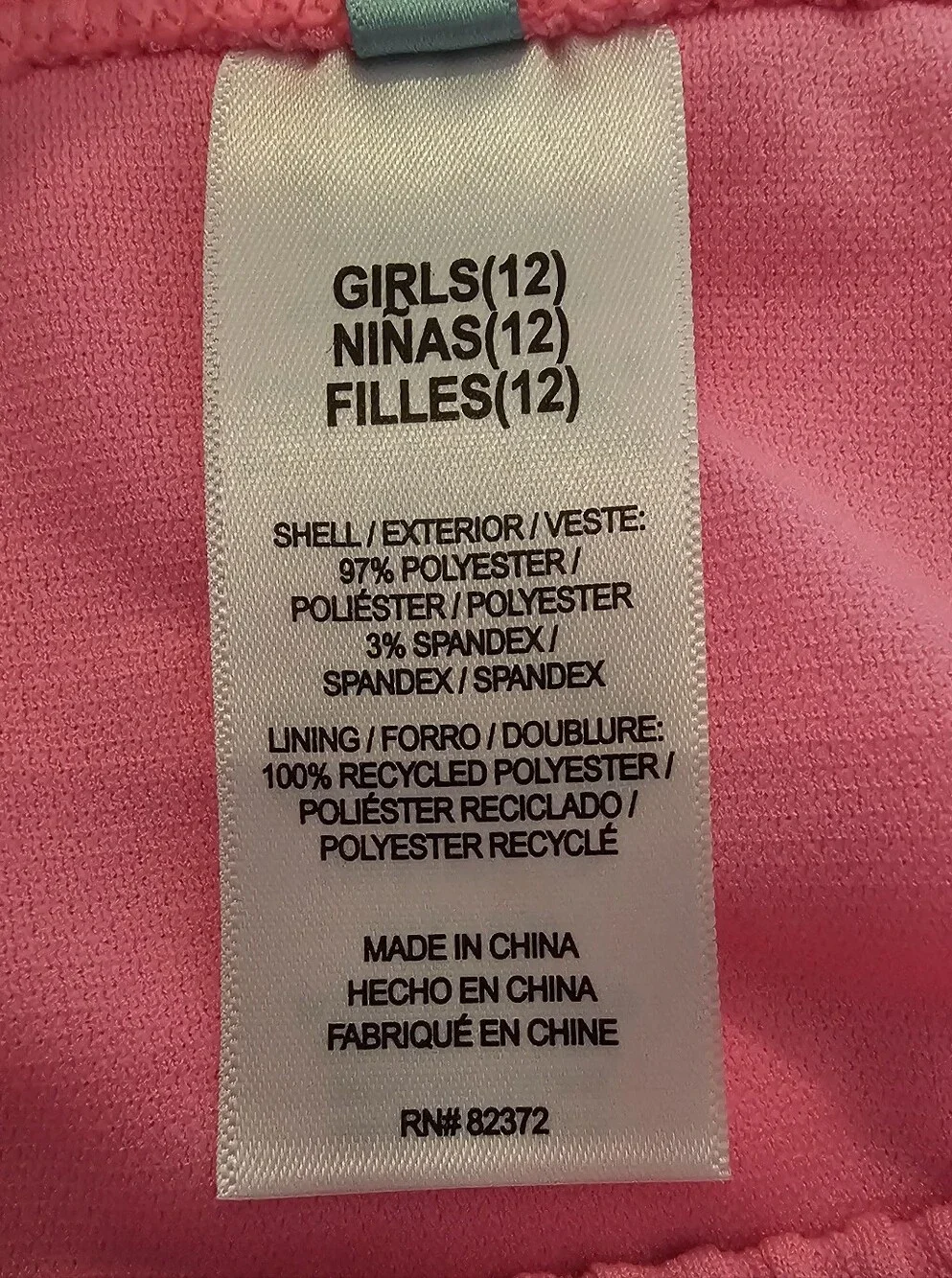 Breaking Waves Hot Pink Crinkle Textured 2-Piece Bikini Set UPF 50+ Girls Sz 12